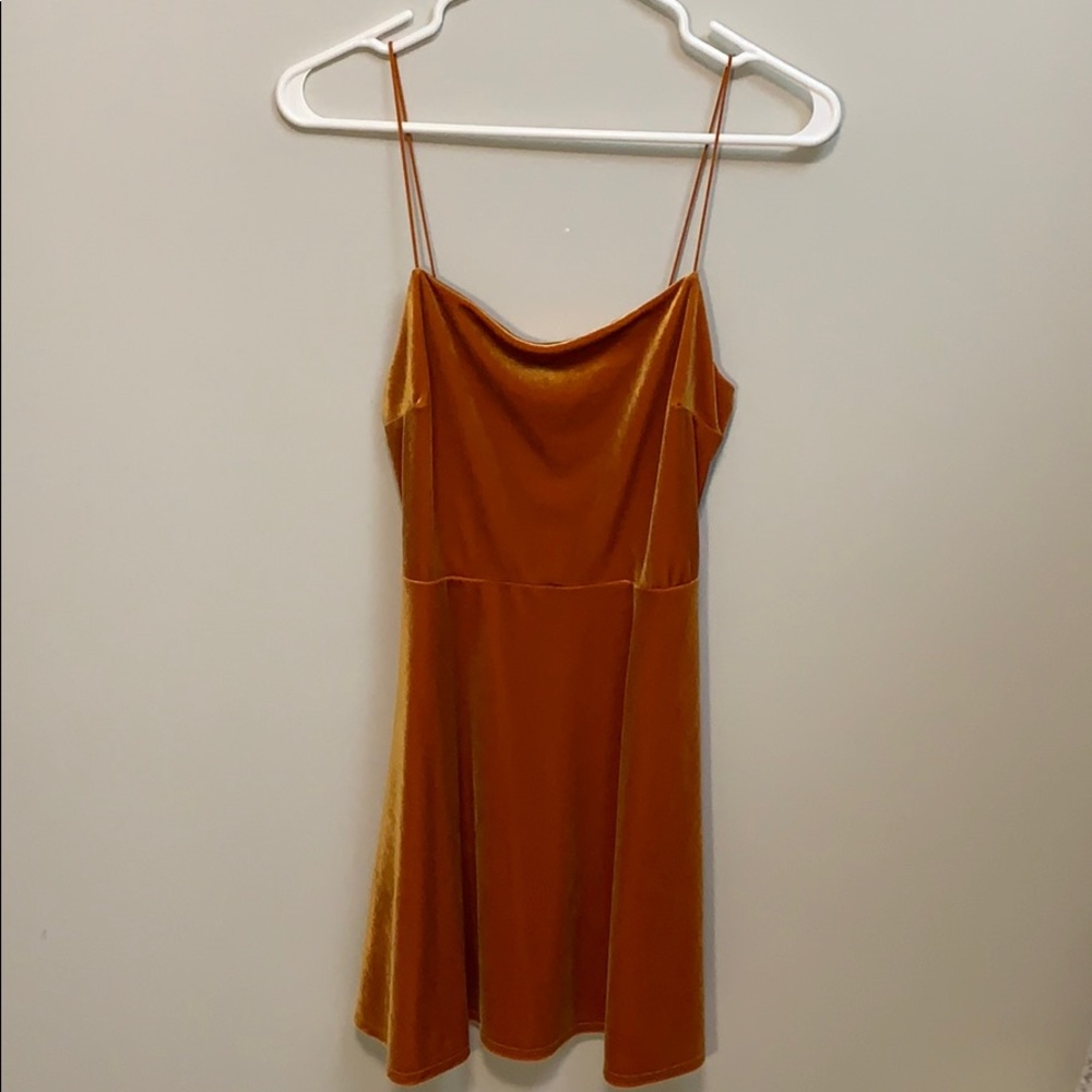 orange velvet dress || MAKE AN OFFER
